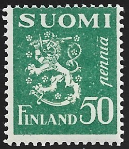 1932 M-30 Leijona 50 p sinisenvihreä ** Lape 176 a LP Lm1