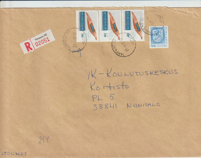Postileima, TAMPERE  50, Kirjattu kirje