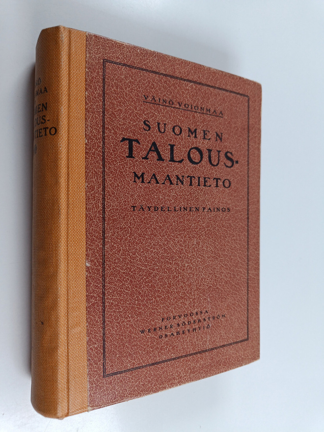 Väinö Voionmaa : Suomen talousmaantieto