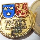 VANHA Osanottaja Merkki Ruotsi - Suomi Maaottelu 1927 - pikkukuva 2