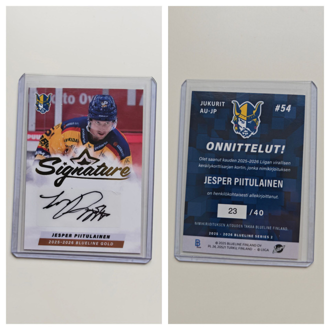 Jesper Piitulainen Gold Signature Blueline