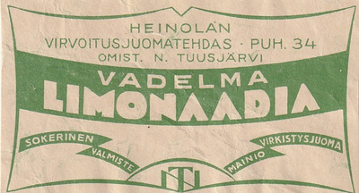 HEINOLAN VIRVOIT. - VADELMA LIMONAADIANAADIA (K13-S4)