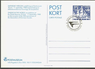 Ruotsi 1988 postimuseo ehiö FDC