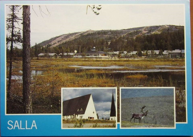 kortti ** Salla tai Sodankylä - eril. paikkakuntakortteja