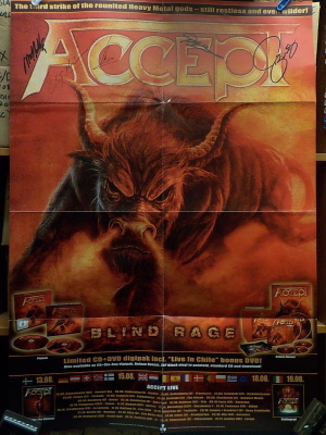ACCEPT - BLIND RAGE PROMOJULISTE + NIMMARIT