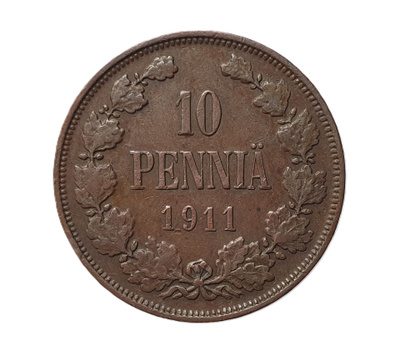 Suomi 10 Penniä  - 1911 -