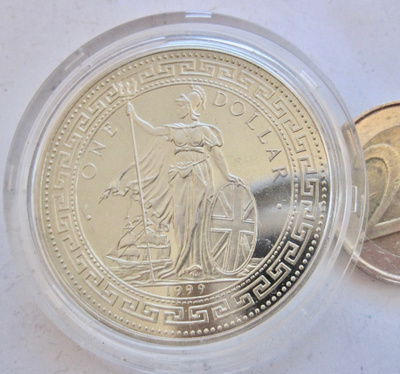 Iso-Britannia 1 dollar 1999 Macao Paluu Kiinalle