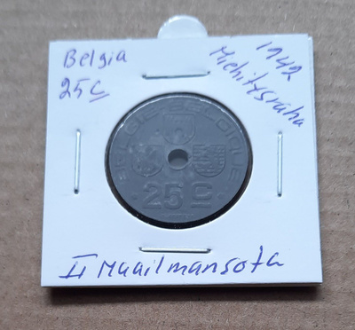 Belgia 25c (Zn) miehitysraha 1942