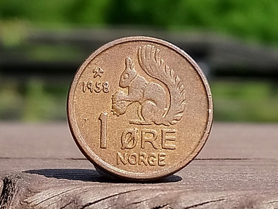 Norja 1 Öre Kapselissä. Halkaisija - 15 mm.
