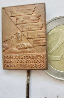 VANHA Merkki Pohjoismaiden Kansainvallan Päivä 1938 Turku