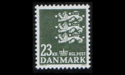 Tanska 970 ** Käyttösarja vaakuna 23 kr (1990)