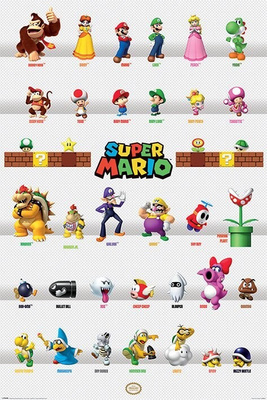 Super Mario Juliste:  Character parade UUSI