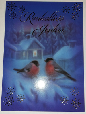 Hopea/Kultafolioitu joulukortti