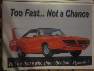 Laminoitu Plymouth Superbird. Koko A4