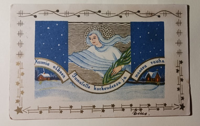 Rauhanenkeli, kirkko, talvimaisemaa, p. 1948