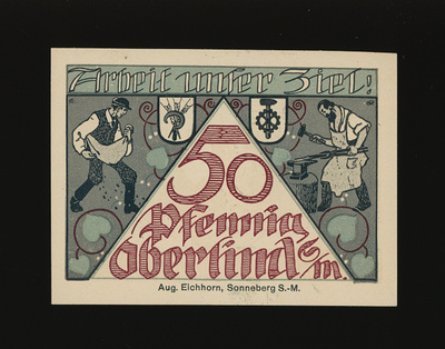 Saksa Notgeld 50 Pfennig, Oberlind 1921