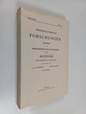 Y. H. Toivonen : Finnisch-Ugrische Forschungen - Zeitschr...