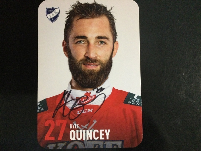 KYLE QUINCEY - HIFK. KERÄILYKORTTI. AITO NIMIKIRJOITUS!