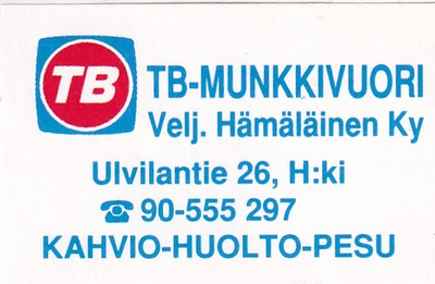 Helsinki, Velj. Hämäläinen Ky , TB, s97