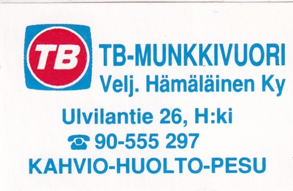 Helsinki, Velj. Hämäläinen Ky , TB, s97