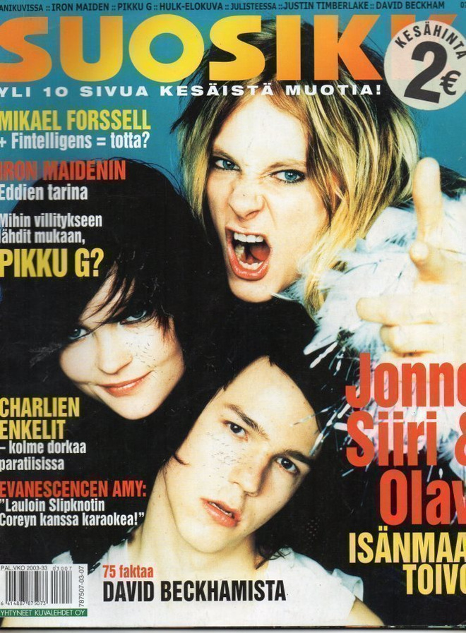 Suosikki n:o 07 2003 Jonne, Siiri, Olavi. David. Iron Maiden