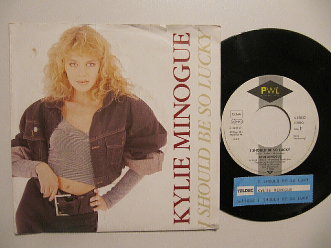 Kylie Minogue I Should Be So Lucky 7" sinkku Juke Box lappu