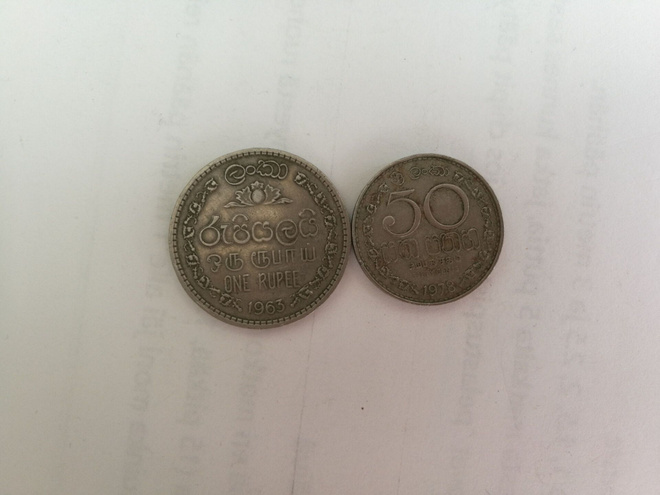 Sri Lanka 1 rupee 1963 ja 50 cent 1978   (14186)
