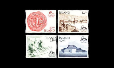 Islanti 654-7 ** Reykjavik 200 v (1986)