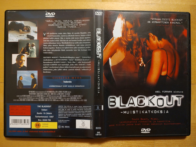 Blackout - muistikatkoksia DVD (Abel Ferrara)