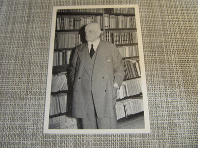Postikortti Jean Sibelius Ainola kirjasto 1941.