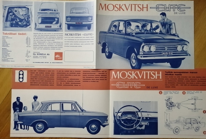 1966 Moskvitsh Elite / Elite De Luxe esite - KUIN UUSI