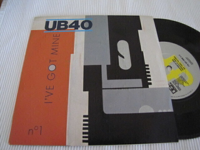 UB40 I've got mine 7 45 UK 1983 reggae paperietiketit