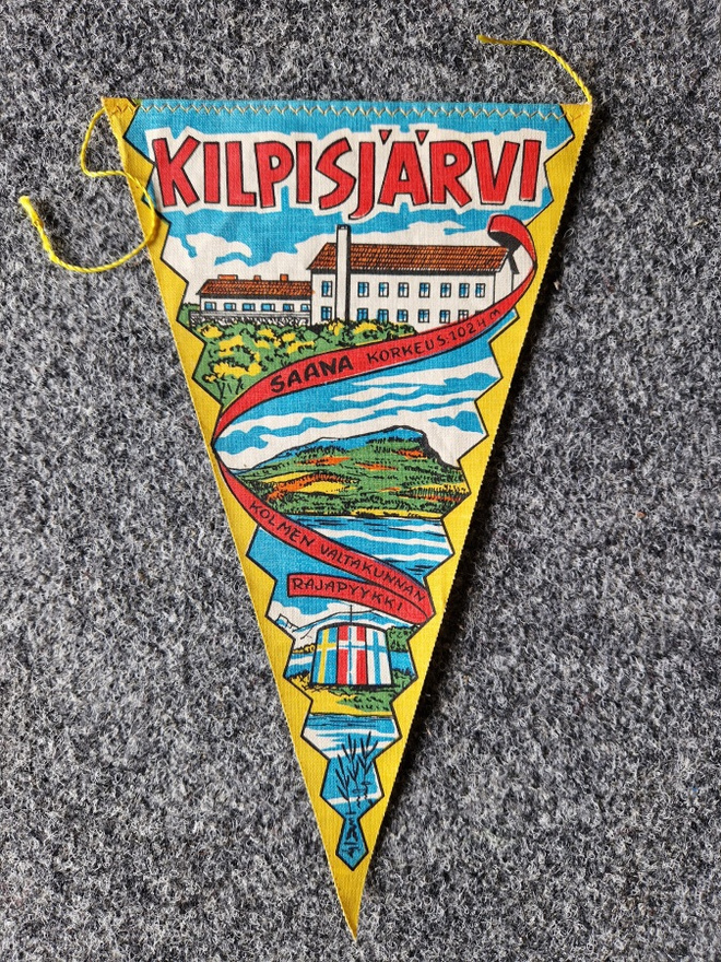 Kilpisjärvi vintage iso matkailuviiri