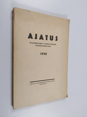 Ajatus XXI: filosofisen yhdistyksen vuosikirja 1958