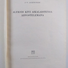 J. V. Lehtonen : Aleksis Kivi aikalaistensa arvostelemana - pikkukuva 3