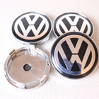 Volkswagen vannekeskiöt – Kromi-Musta – 60mm (4kpl sarja) - pikkukuva 1