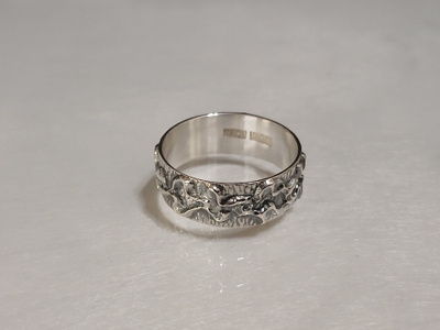 Design Bengt O. Lilja, Hopea sormus BOL 925 A8, Helsinki 195