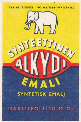alkyd, synteettinen emali  , Maaliteollisuus Oy, 7/9