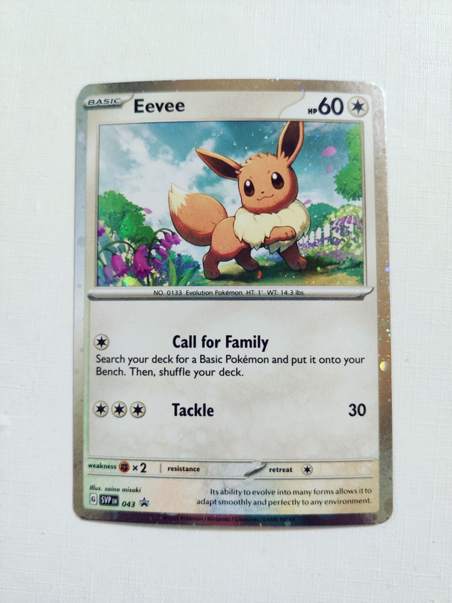 Eevee SVP 043 Black Star Promo Cosmos Holo
