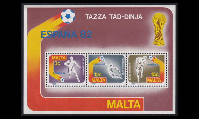 Malta 663-5BL7 ** Jalkapallon MM-kilpailut (1982)