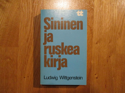 LUDWIG WITTGENSTEIN Sininen ja ruskea kirja WSOY taskutieto