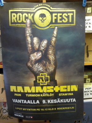RAMMSTEIN SUOMEN KEIKKA 2017 JULISTE