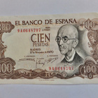 Espanja 100 pesetas 1970 HYVÄ Lähespakkasileä - pikkukuva 1