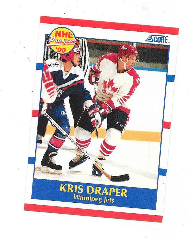 1990-91 Score #404 Kris Draper Winnipeg jets RC