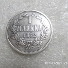 1 mk 1872 Hopeaa kulkenut kl6. - pikkukuva 1