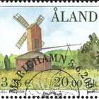 Åland 2001 Tuulimyllyt 20,00 mk EP alareuna LOISTO LaPe 194 - pikkukuva 1