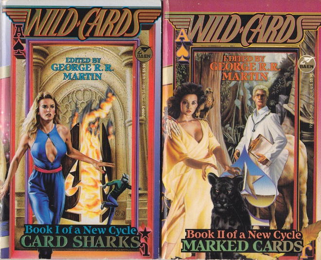 Wild Cards #13 Card Sharks & #14 Marked Cards (paperbacks)