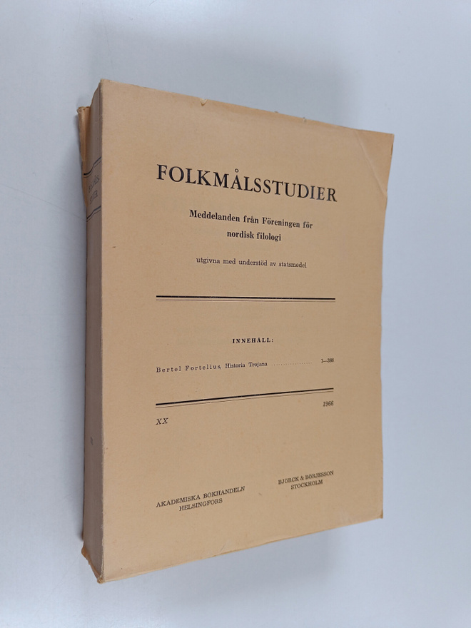 Bertel Fortelius : Folkmålsstudier meddelanden från Fören...