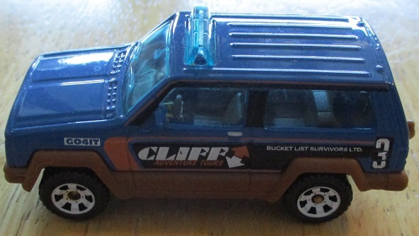 Jeep Cherokee Cliff Wagon 3D Blue 1997 Matchbox MB574 1:64