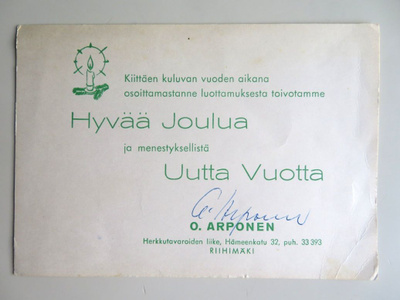 Herkkutavaroiden liike O. Arponen Riihimäki